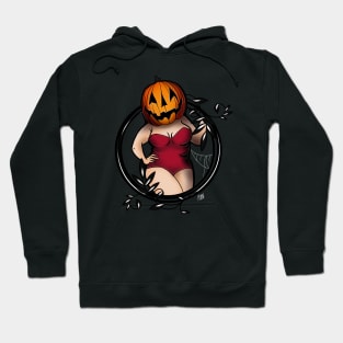 Plus Size Pumpkin Pinup Hoodie